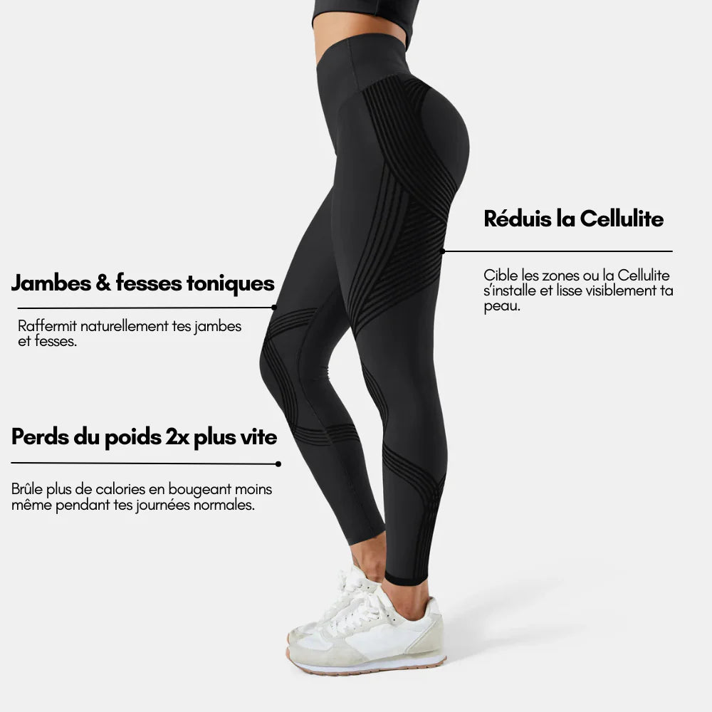 "Legging de sport noir à taille haute  pour femme"